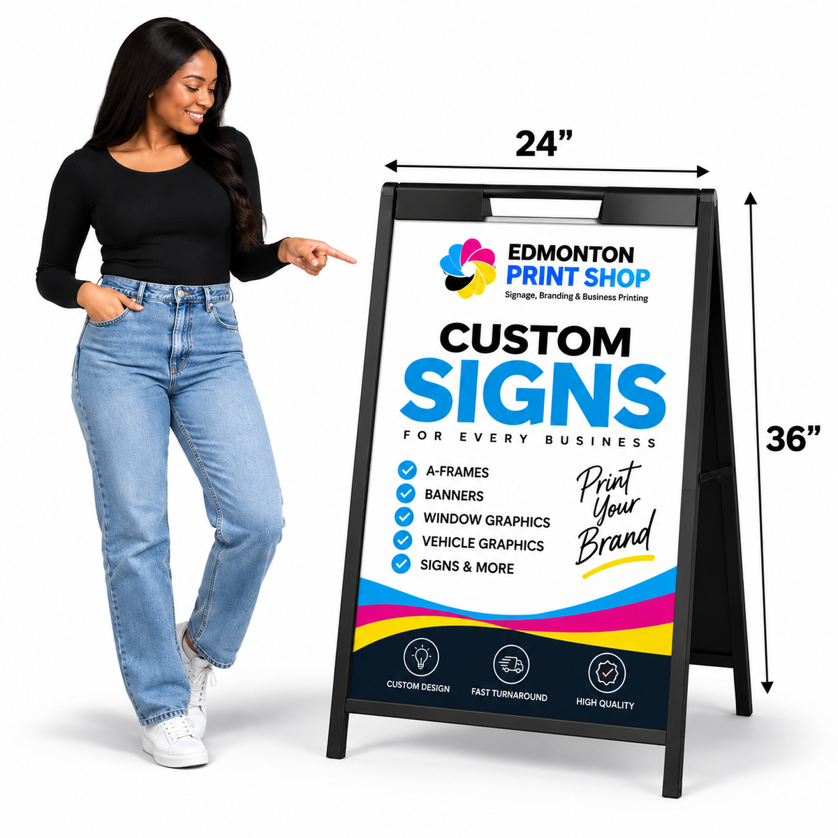 Metal A-Frame Sandwich Board